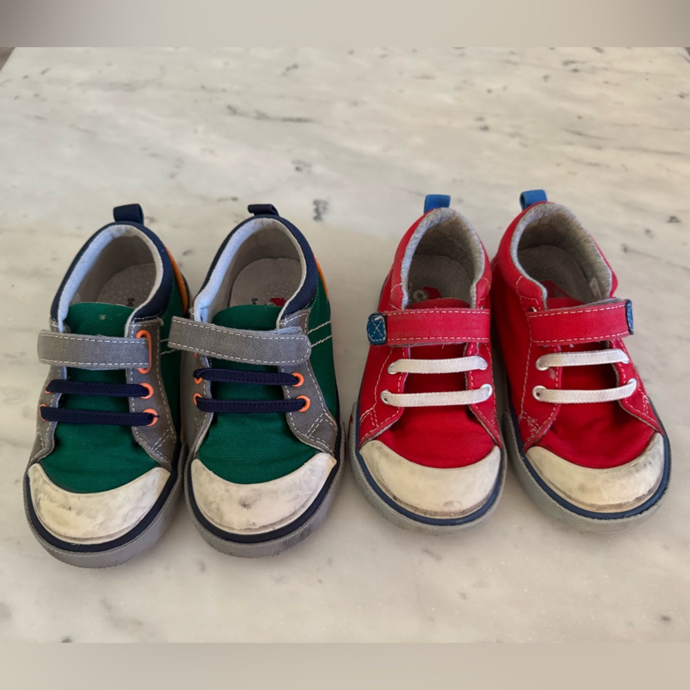 2 pairs of See Kai Run toddler shoes